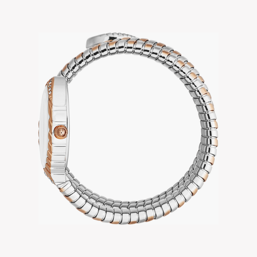 JUST CAVALLI JC1L323M0065 - ELEGANTLY BOLD TWO-TONE WOMEN'S WATCH WITH ROSE GOLD ACCENTS