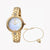 JUST CAVALLI Women's Watch with Silver Stainless Steel Case and Gold Stainless Steel Band