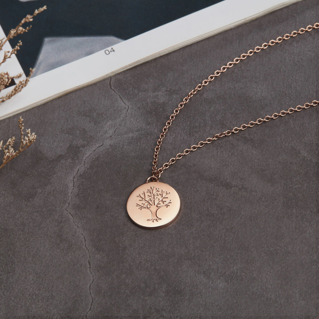 ZINK Women's Rose Gold Stainless Steel Necklace | ZFNL008RG