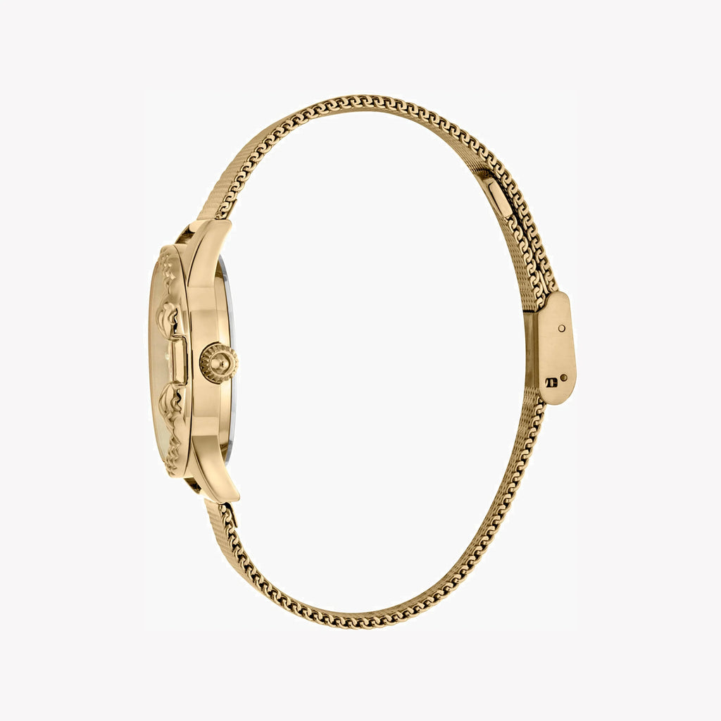 JUST CAVALLI Women's Watch with Gold Stainless Steel Case and Gold Stainless Steel Band