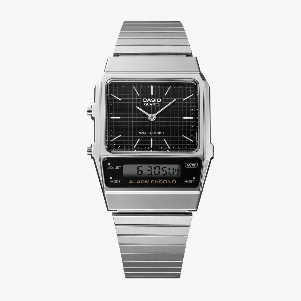 CASIO AQ-800E-1ADF - BOLD RETRO STYLE UNISEX WATCH WITH DUAL TIME ZONE & WATER RESISTANCE