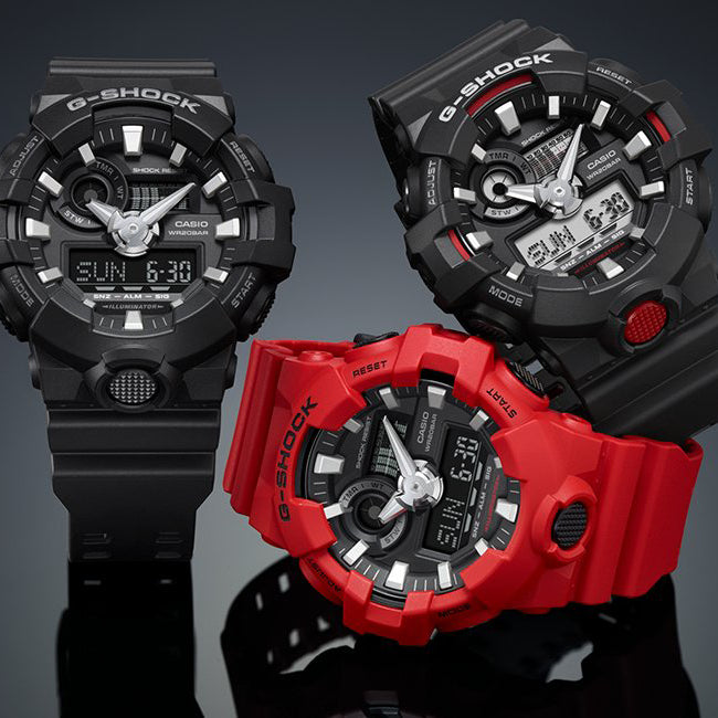 CASIO G-SHOCK GA-700BNR-1ADR BOLD BLACK - MEN'S RUGGED STYLE & FUNCTIONALITY