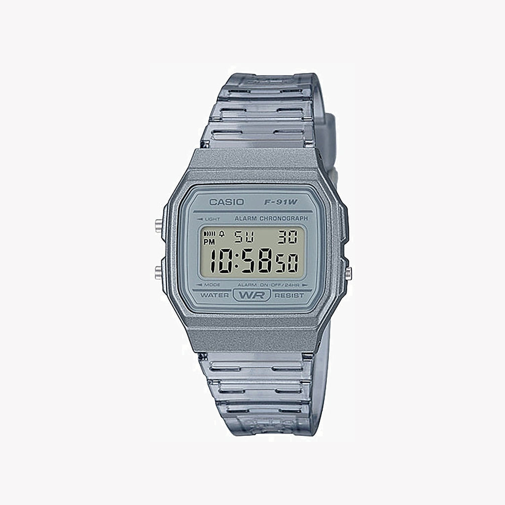 CASIO F-91WS-8DF SPORTY EDGE - ADVENTURE-READY WOMEN'S DIGITAL WATCH IN SILVER
