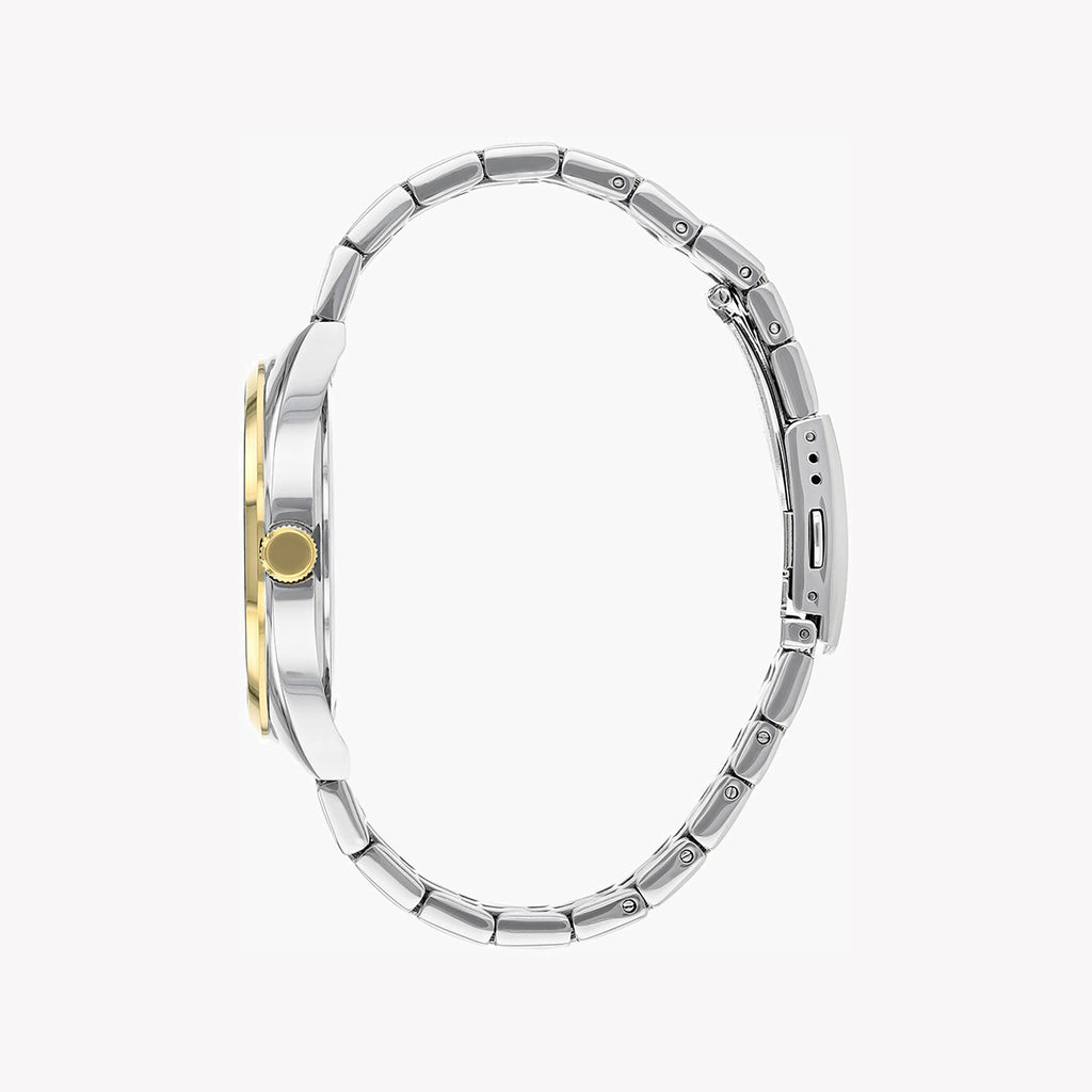 CITIZEN BI5094-59E - ELEGANT POWERHOUSE: Men's Stylish Silver & Gold Watch with Bold Black Dial