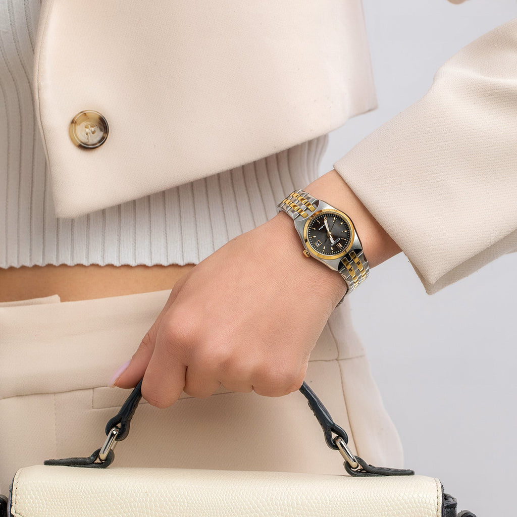 CITIZEN EW2299-50E RADIANT CHARM - ELEGANT GOLD & BLACK DIAL WOMEN'S WATCH