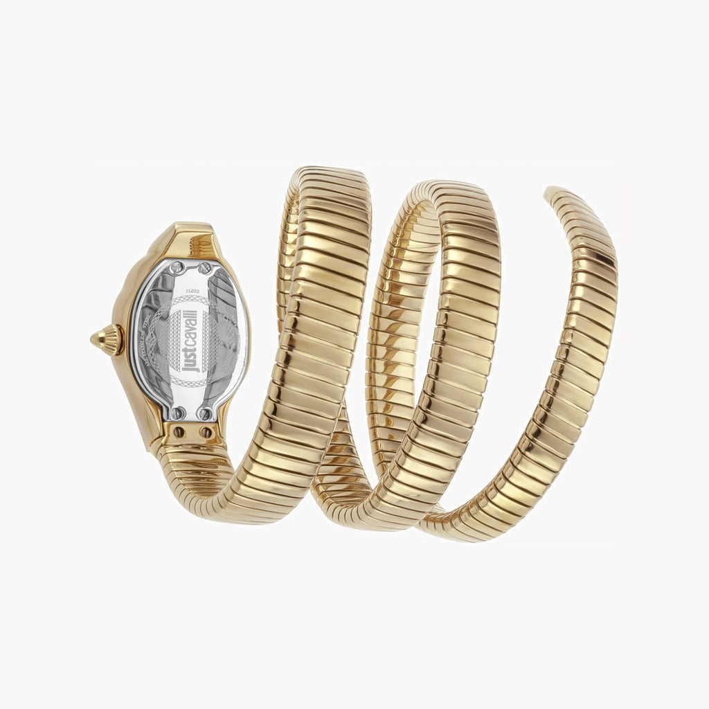 JUST CAVALLI Women's Watch with Gold Stainless Steel Case and Gold Stainless Steel Band