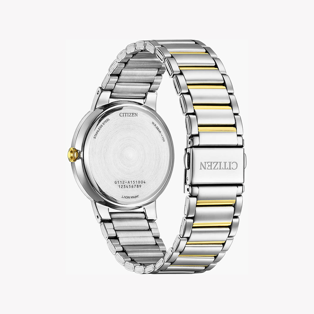 CITIZEN BI5124-50L ELEGANT TIMEPIECE - MEN'S STAINLESS STEEL & GOLD WATCH