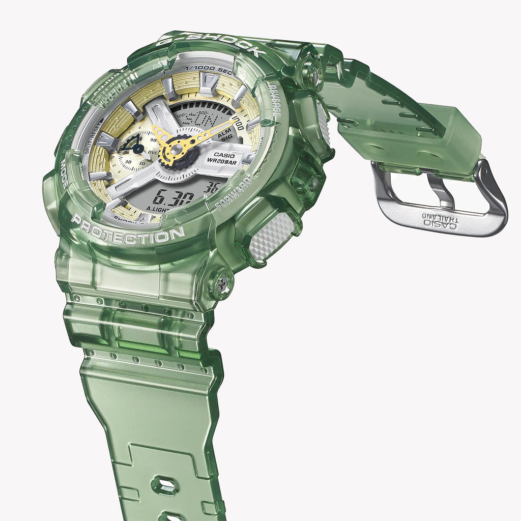 CASIO G-SHOCK GMA-S110GS-3ADR - DYNAMIC GREEN FUSION Women's Watch with vibrant green resin band and sporty elegance