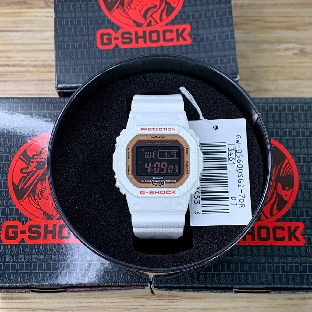 CASIO G-SHOCK GW-B5600SGZ-7DR ELEGANT ADVENTURER - MEN'S WHITE RESIN SMART TIMEPIECE