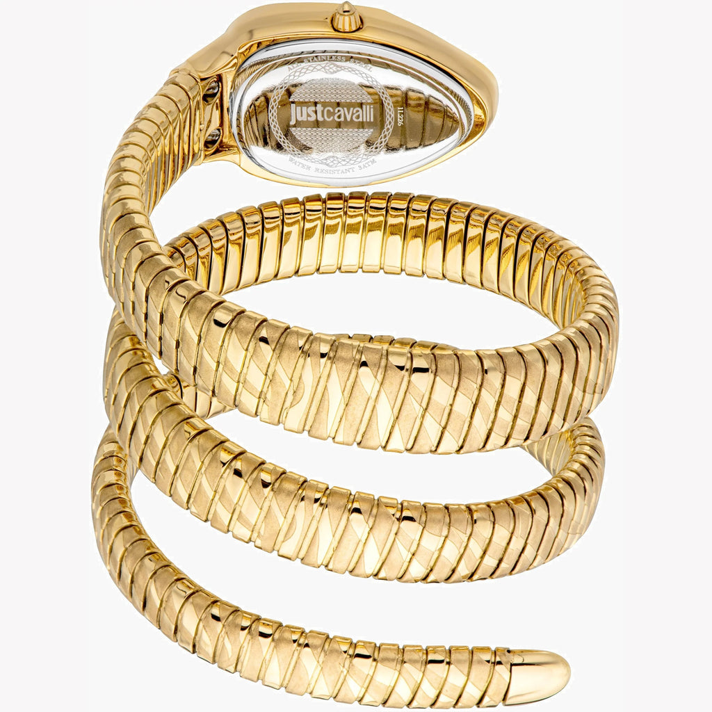 JUST CAVALLI Women's Watch with Gold Stainless Steel Case and Gold Stainless Steel Band