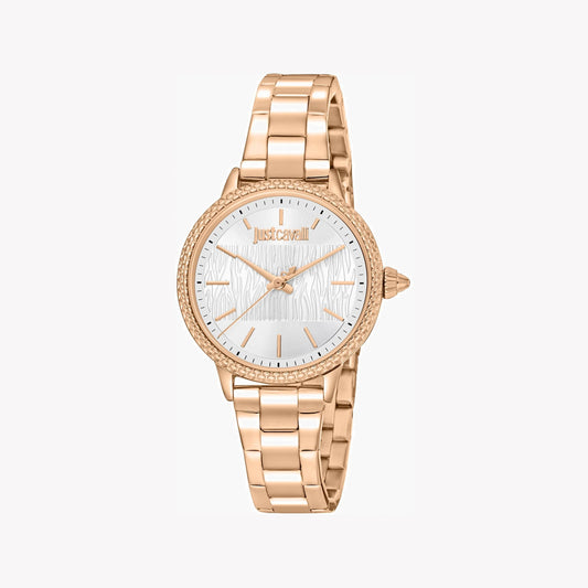 JUST CAVALLI Women's Watch with Rose Gold Stainless Steel Case and Rose Gold Stainless Steel Band
