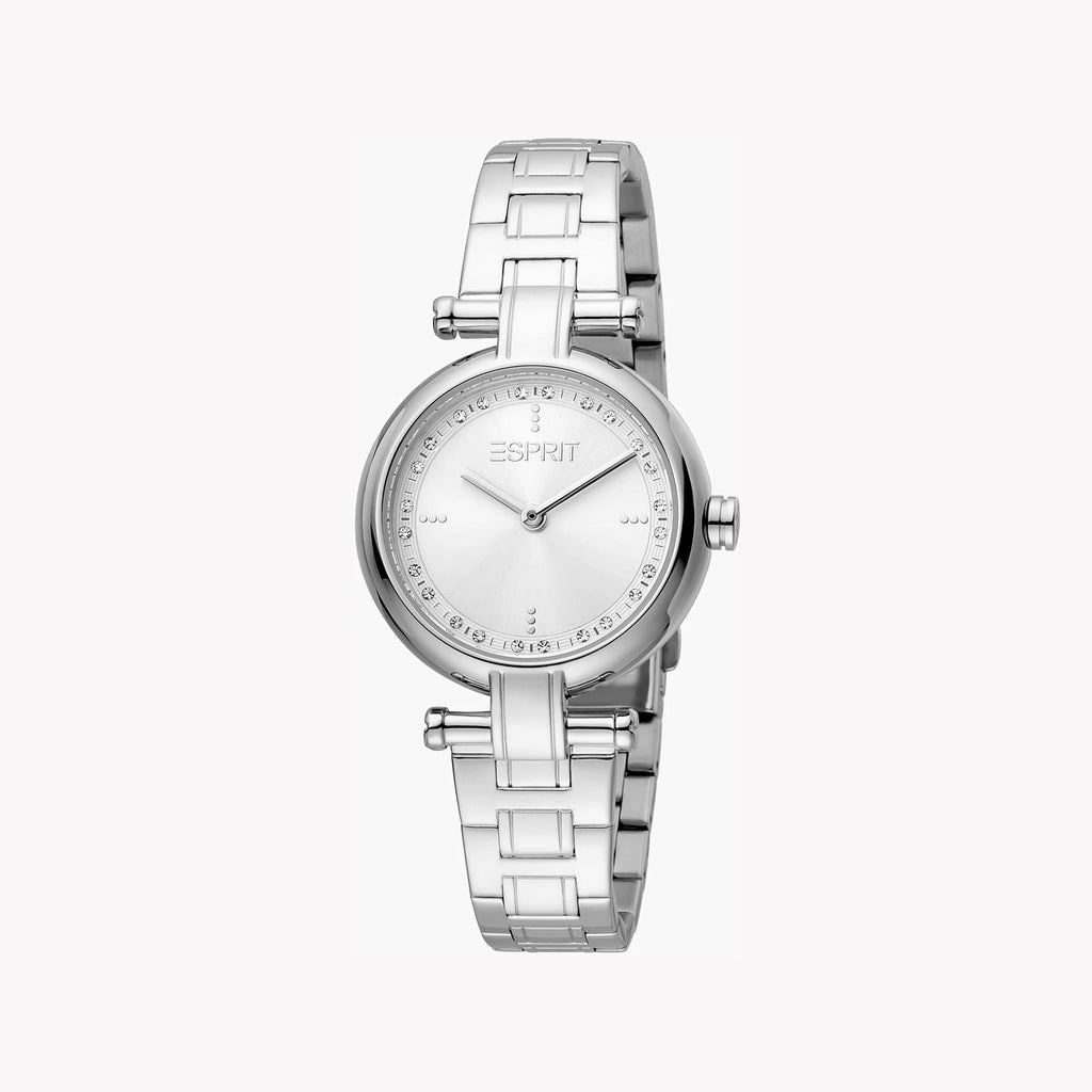 ESPRIT Women's Watch with Silver Stainless Steel Case and Silver Stainless Steel Band