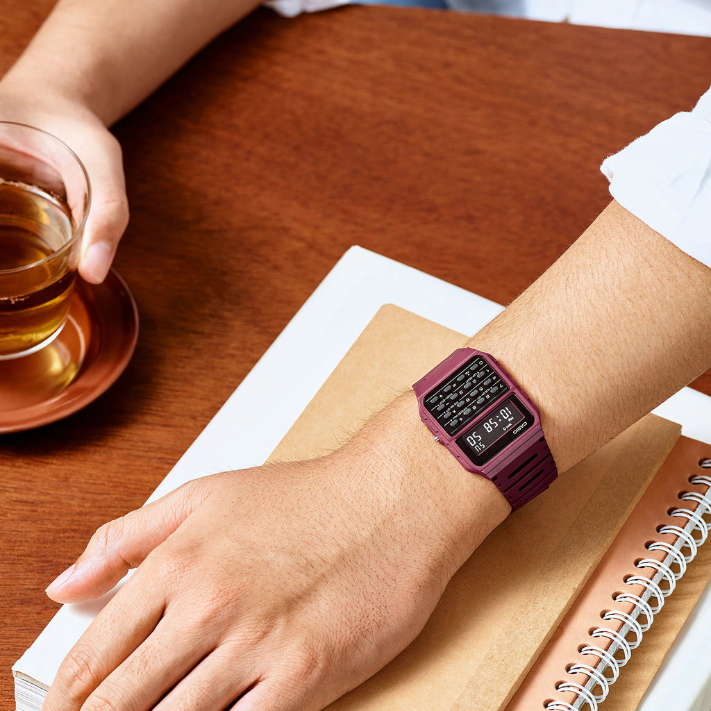 CASIO CA-53WF-4BDF SPORTY VIBRANCE - MEN'S DIGITAL WATCH WITH RED RESIN BAND & MULTIFUNCTIONAL CAPABILITIES