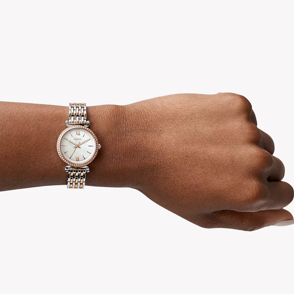 Carlie Mini Three-Hand Two-Tone Stainless Steel Watch ES4649