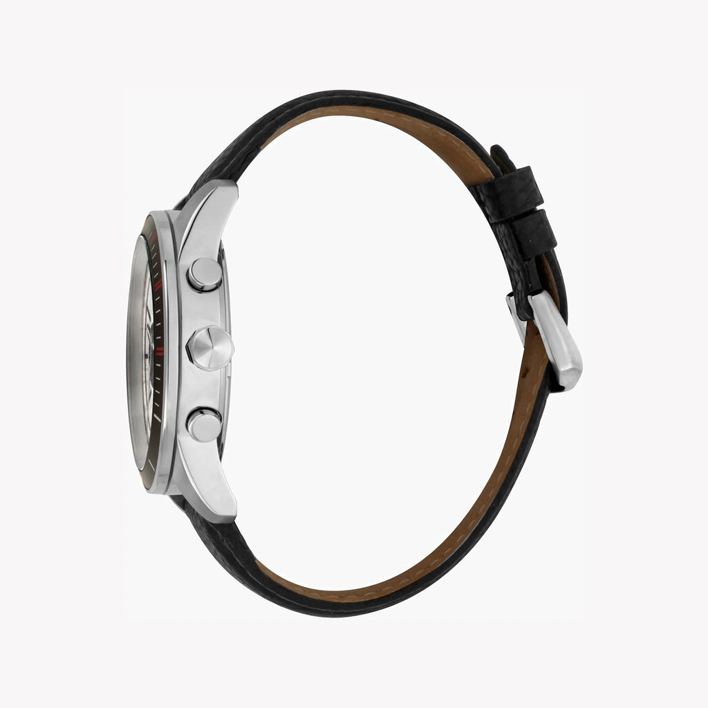 JUST CAVALLI JC1G166L0015 MEN'S ELEGANT LEATHER & STAINLESS STEEL TIMEPIECE