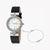 JUST CAVALLI Women's Watch with Silver Stainless Steel Case and Black Leather Band