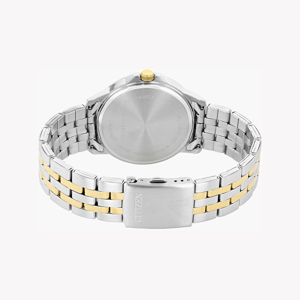 CITIZEN BF2018-52E - ELEGANT TIMEPIECE FOR MEN: STYLISH SILVER & GOLD STAINLESS STEEL WATCH