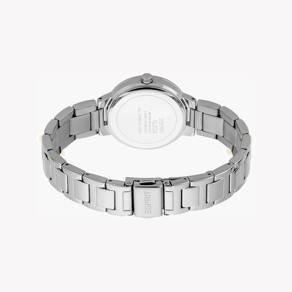 ESPRIT Women's Watch with Silver Stainless Steel Case and Silver Stainless Steel Band