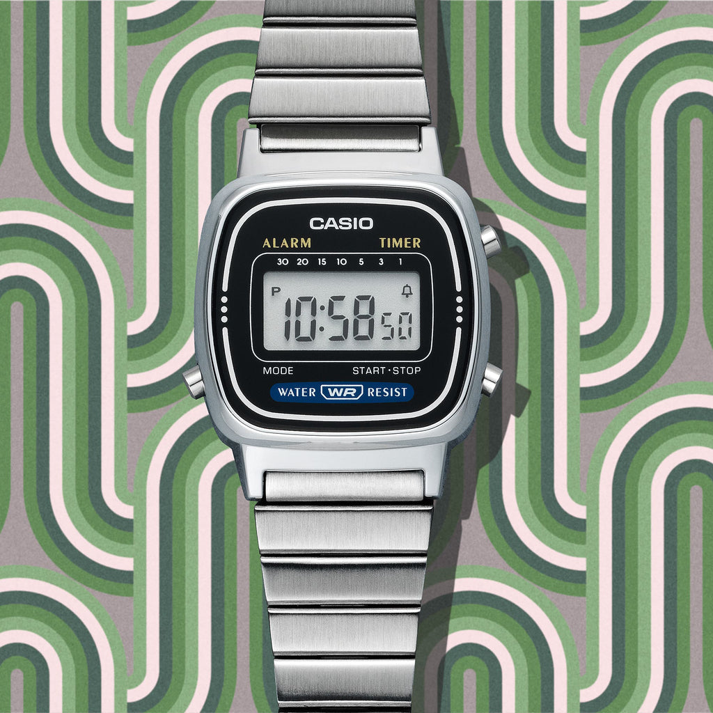 CASIO LA670WA-1DF ELEGANTLY RESILIENT - DIGITAL WOMEN'S WATCH WITH SLEEK SILVER DESIGN