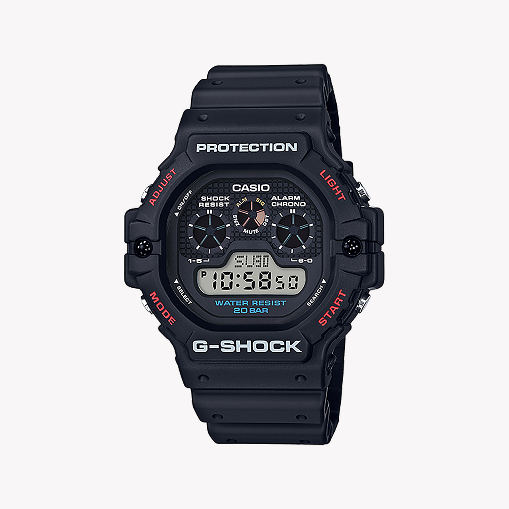 CASIO G-SHOCK DW-5900-1DR BOLD ADVENTURER - MEN'S WATCH with black resin band and digital display