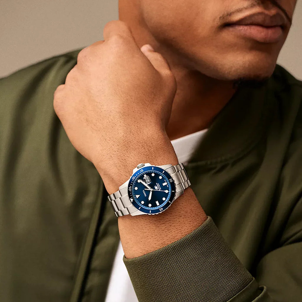 Fossil Blue Dive Three-Hand Date Stainless Steel Watch FS6029
