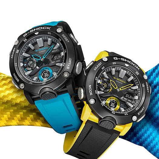 CASIO G-SHOCK GA-2000-1A2DR - RUGGED ELEGANCE UNLEASHED MEN'S WATCH IN BLACK & BLUE