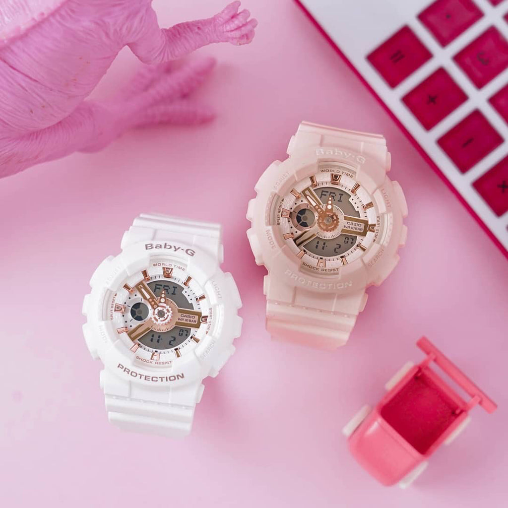 BA-110RG-4ADR BABY-G - PASTEL PINK SPORTY CHIC TIMEPIECE FOR ADVENTUROUS WOMEN