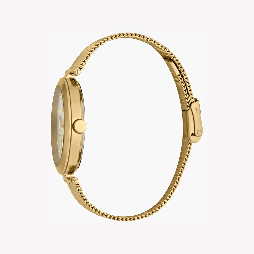 ESPRIT Women's Watch with Gold Stainless Steel Case and Gold Stainless Steel Band
