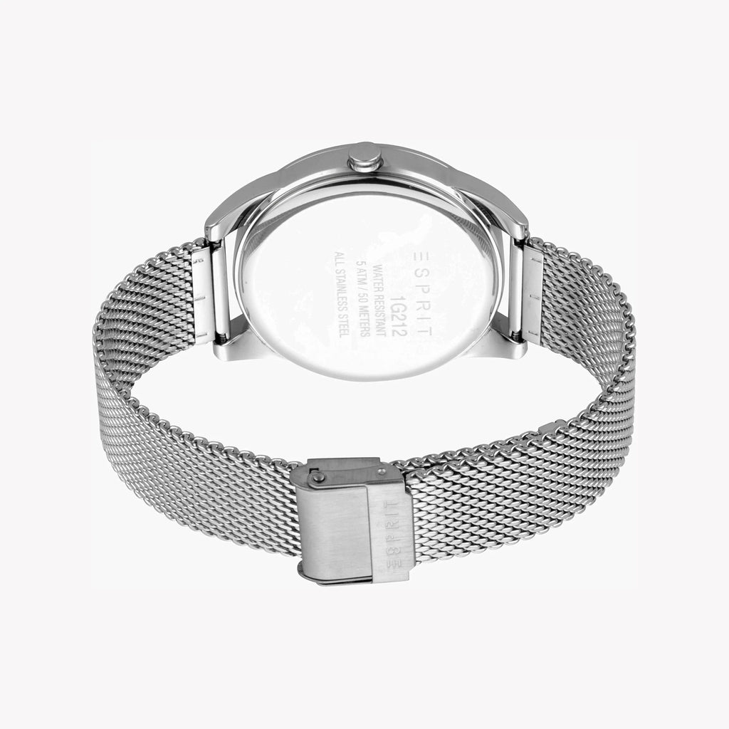 ESPRIT SILVER STAINLESS STEEL ROUND - TIMELESS ELEGANCE MEN'S WATCH