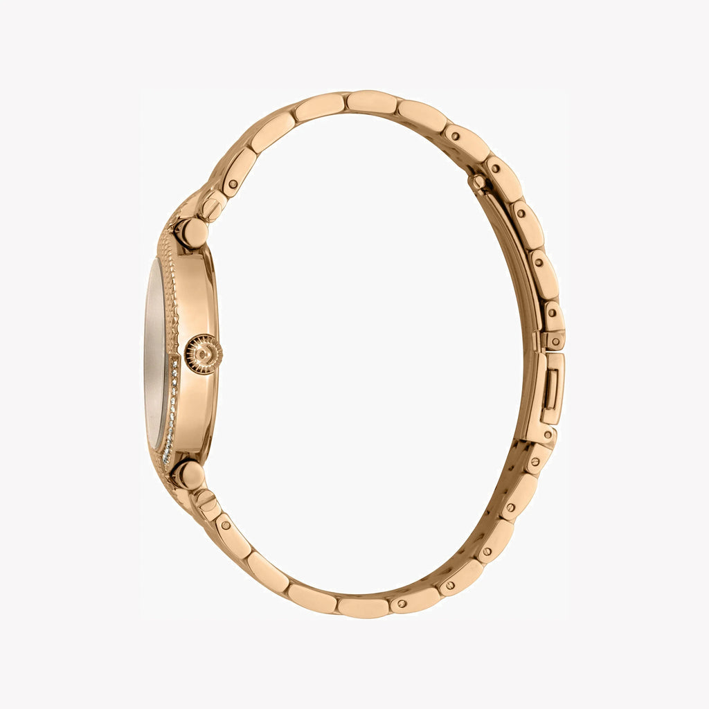 JUST CAVALLI Women's Watch with Rose Gold Stainless Steel Case and Rose Gold Stainless Steel Band