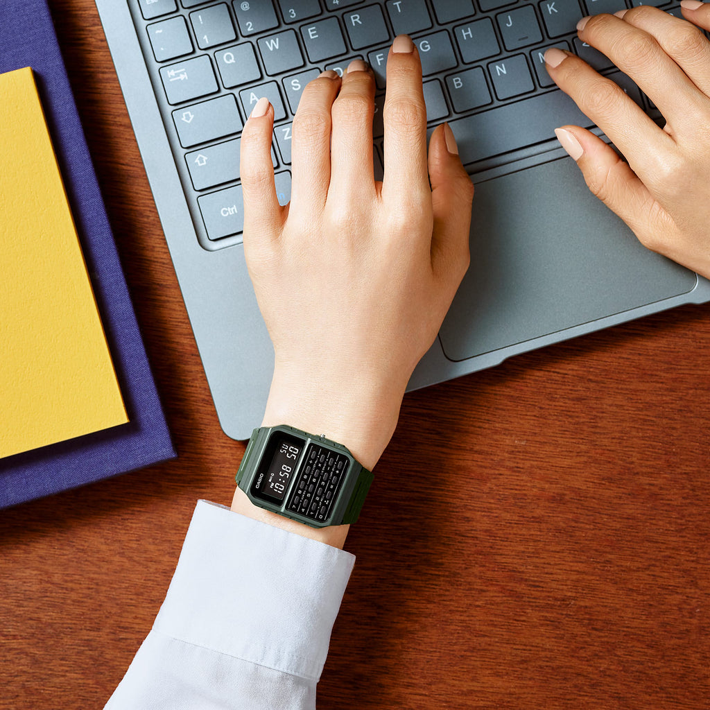 CASIO CA-53WF-3BDF ADVENTURE READY - STYLISH GREEN DIGITAL MEN'S WATCH with Calculator & Stopwatch