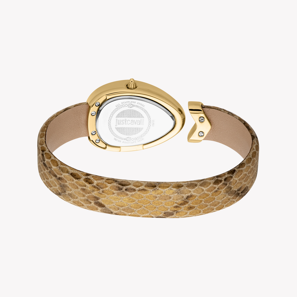 JUST CAVALLI JC1L321L0025 - ELEGANT GOLD & WHITE MOP WOMEN'S TIMEPIECE - BOLD LUXURY ON YOUR WRIST