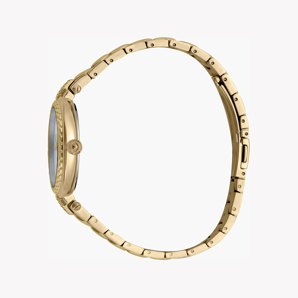 JUST CAVALLI Women's Watch with Silver Stainless Steel Case and Gold Stainless Steel Band
