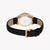 ESPRIT Women's Watch with Rose Gold Stainless Steel Case and Black Leather Band