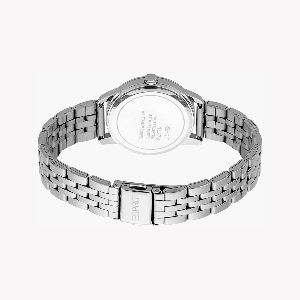 ESPRIT Women's Watch with Silver Stainless Steel Case and Silver Stainless Steel Band