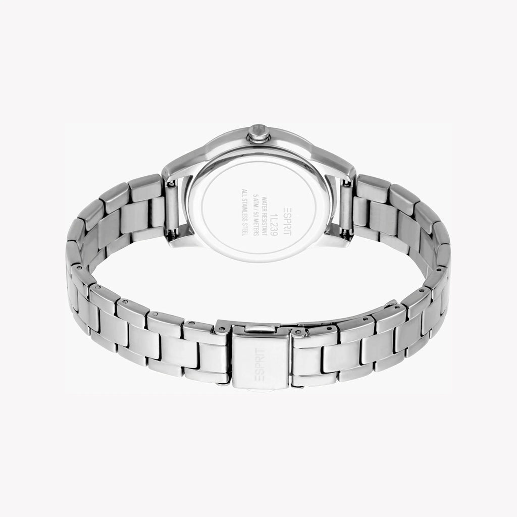 ESPRIT Women's Watch with Silver Stainless Steel Case and Silver Stainless Steel Band