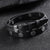 ZINK Men's Black & Silver Leather & Stainless Steel Bracelet | ZJBC031LBP-A