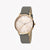 ESPRIT Women's Watch with Rose Gold Stainless Steel Case and Gray Leather Band