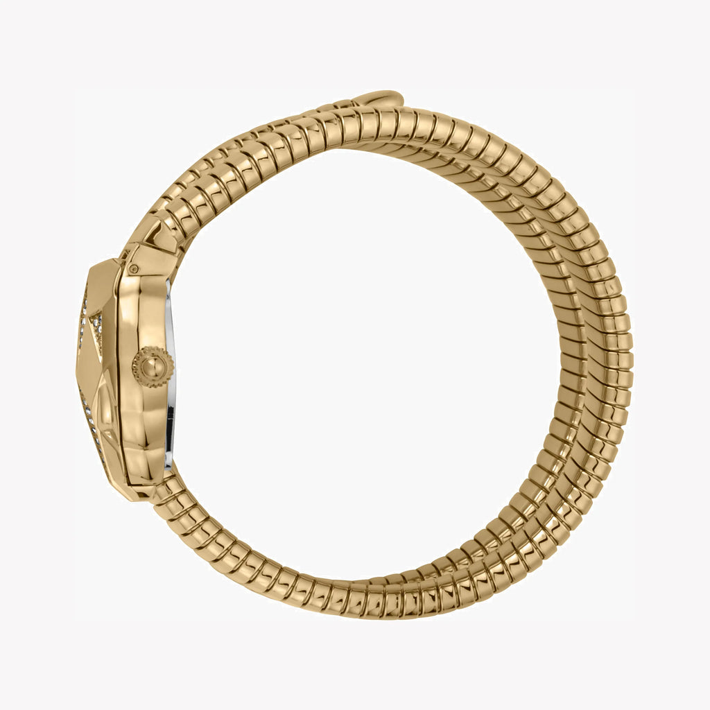 JUST CAVALLI Women's Watch with Gold Stainless Steel Case and Gold Stainless Steel Band
