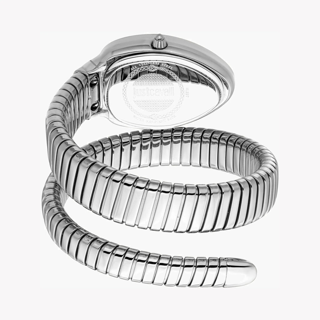 JUST CAVALLI Women's Watch with Silver Stainless Steel Case and Silver Stainless Steel Band