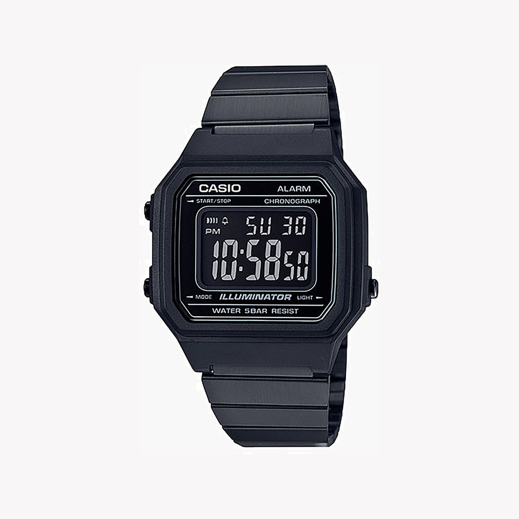 CASIO B650WB-1BDF SPORTY CONFIDENCE - ADVENTURE-READY UNISEX WATCH with black resin case and stainless steel band