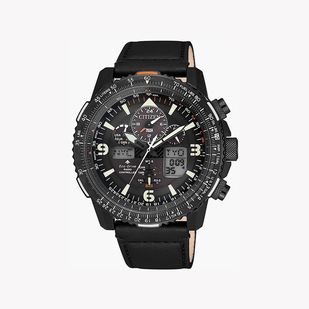 CITIZEN JY8085-14H ECO-DRIVE - BOLD BLACK DIAL, VERSATILE MEN'S TIMEPIECE
