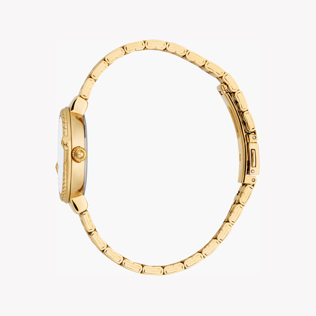 JUST CAVALLI JC1L311M0025 - RADIANT ELEGANCE WOMEN'S WATCH WITH GOLD & WHITE MOTHER-OF-PEARL DIAL
