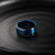 ZINK Men's Blue & Rose Gold Stainless Steel Ring | ZJRG030TBL