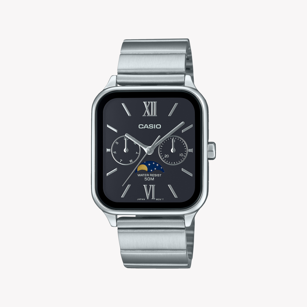 CASIO MTP-M305D-1A2VDF ELEGANTLY RUGGED - STYLISH MEN'S STAINLESS STEEL TIMEPIECE