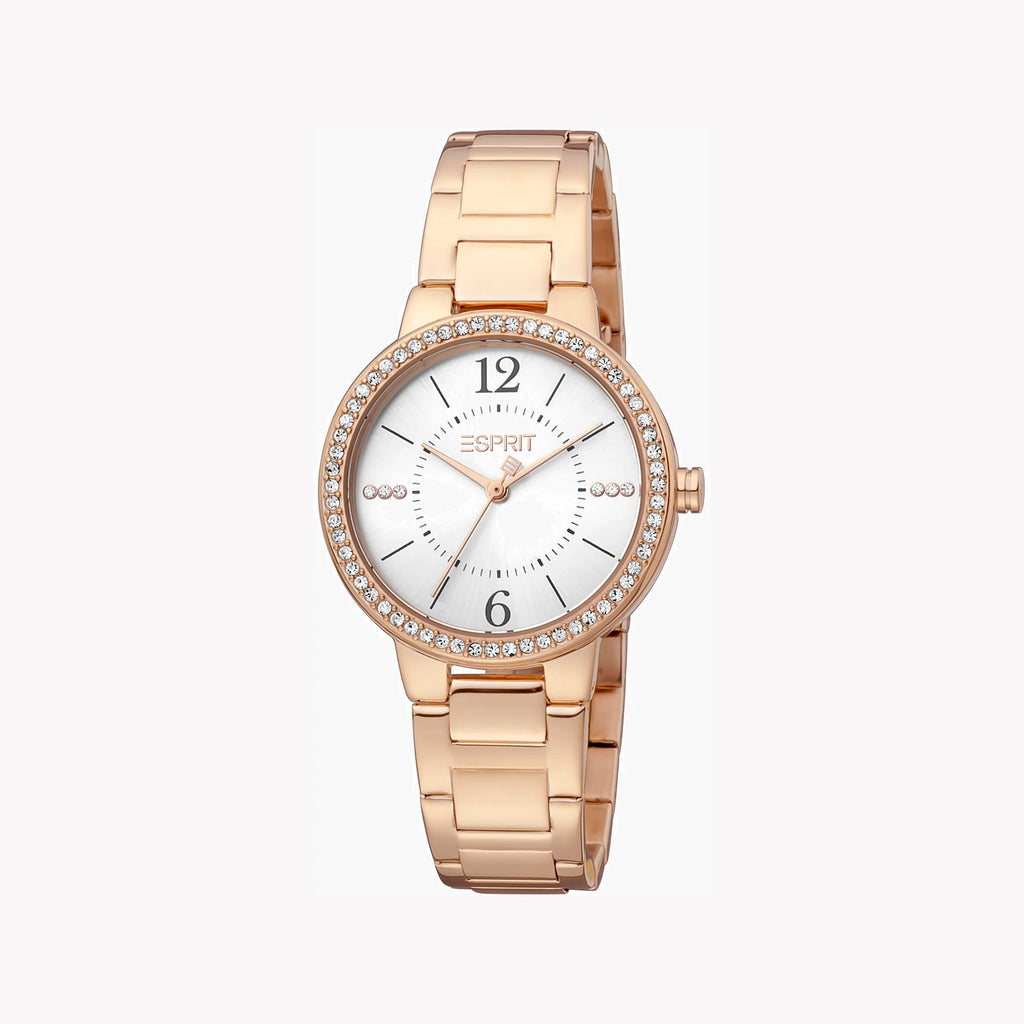 ESPRIT Women's Watch with Rose Gold Stainless Steel Case and Rose Gold Stainless Steel Band