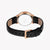 ESPRIT Women's Watch with Rose Gold Stainless Steel Case and Black Leather Band