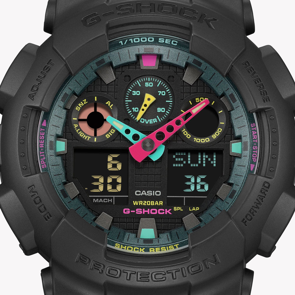 CASIO G-SHOCK GA-100MF-1ADR BLACK MATTE - ADVENTURE AWAITS Men's Watch with resin band and digital dial