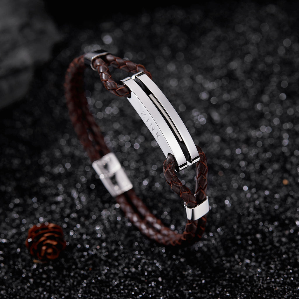 ZJBC016SLPBR-S ZINK Men's Bracelet Outlet