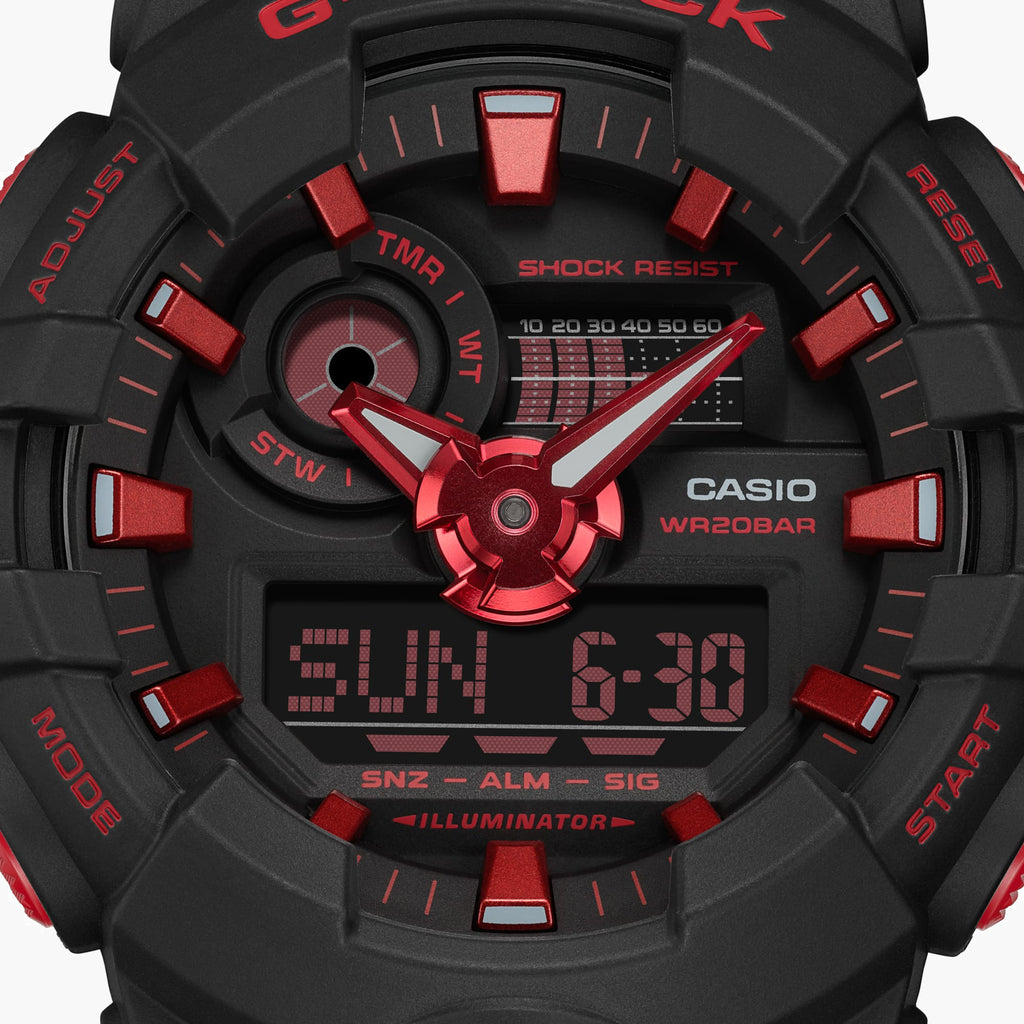 CASIO G-SHOCK GA-700BNR-1ADR BOLD BLACK - MEN'S RUGGED STYLE & FUNCTIONALITY